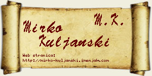 Mirko Kuljanski vizit kartica